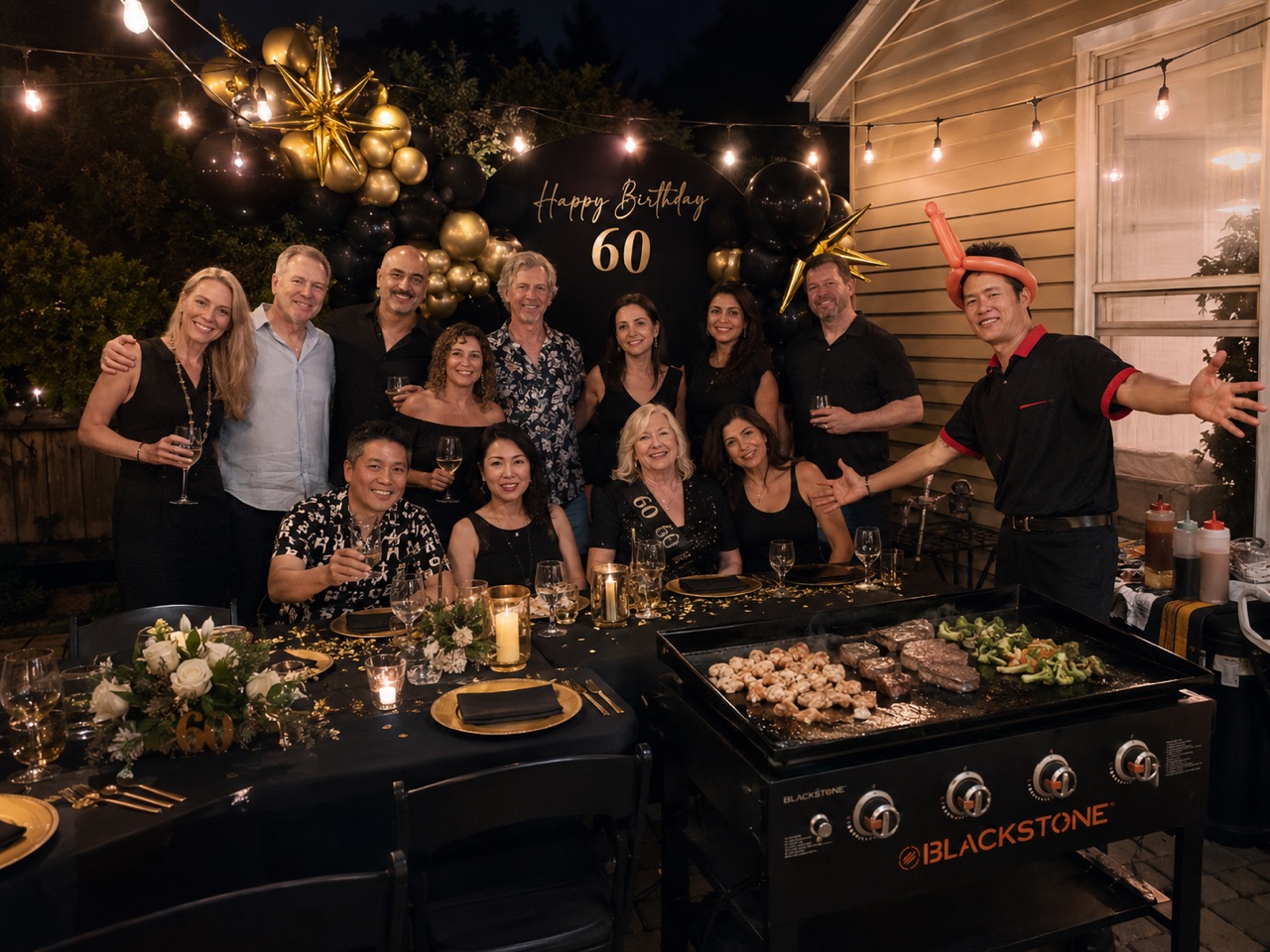 60th birthday hibachi party by Go For Hibachi in Connecticut
