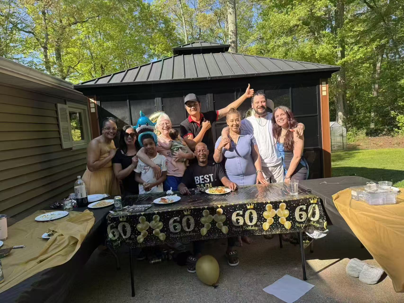 Backyard hibachi birthday party catered by Go For Hibachi