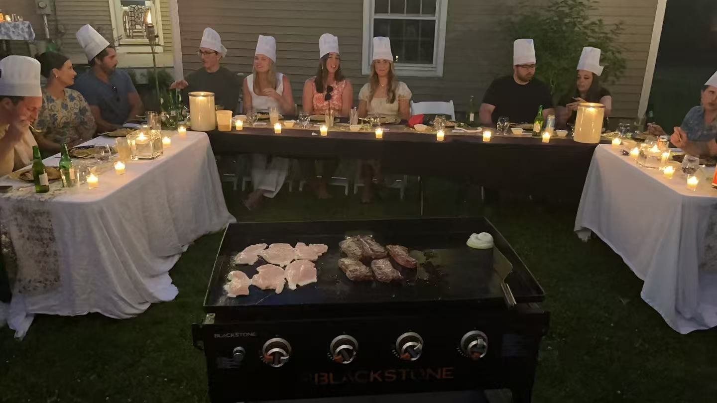 Hibachi food plated at a Go For Hibachi party